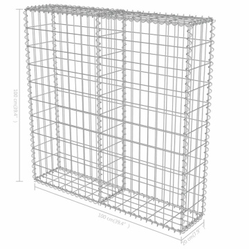 Perete gabion cu capace, oțel galvanizat, 100 x 20 x 100 cm - Img 7