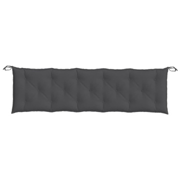 Pernă bancă de grădină 2 buc melanj antracit 180x50x7 cm textil - Img 5