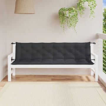 Pernă bancă de grădină 2 buc melanj antracit 200x50x7 cm textil - Img 3