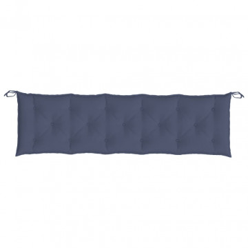 Pernă bancă de grădină, bleumarin, 180x50x7cm, textil oxford - Img 2