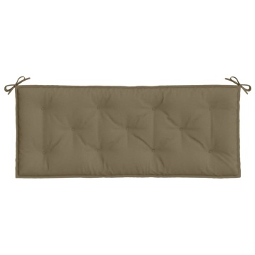 Pernă bancă de grădină, melanj gri taupe, 120x50x7 cm, textil - Img 4