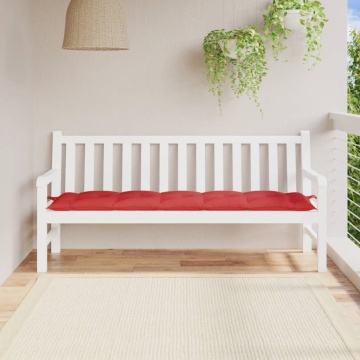 Pernă bancă de grădină, roșu, 180x50x7 cm, material oxford - Img 1