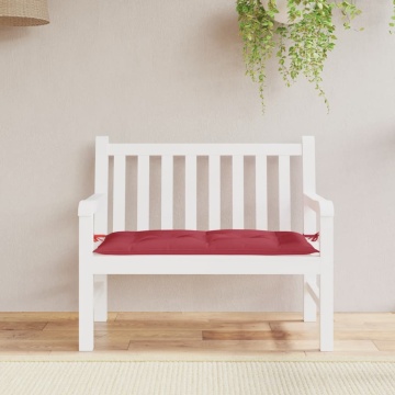 Pernă bancă de grădină, roșu vin, 110x50x7 cm, material oxford - Img 1
