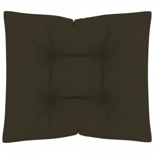 Pernă de canapea din paleți, gri taupe, 60 x 61 x 10 cm - Img 1