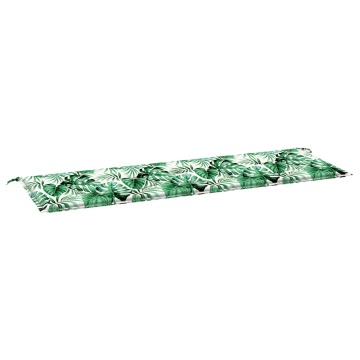 Perna de grădină cu model de frunze 150x50x4 cm din material Oxford - Img 2
