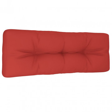 Pernă de paleți, roșu, 120x40x12 cm, material textil - Img 2