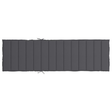 Pernă de șezlong, antracit, 200x50x3 cm, textil oxford - Img 8