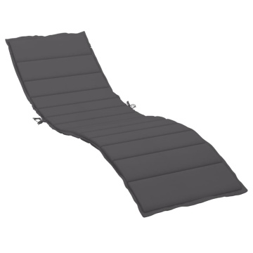 Pernă de șezlong, antracit, 200x60x3 cm, textil oxford - Img 2