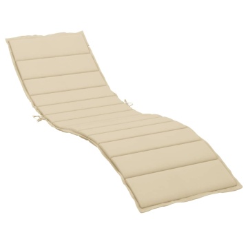 Pernă de șezlong, bej, 200x50x3 cm, textil oxford - Img 2