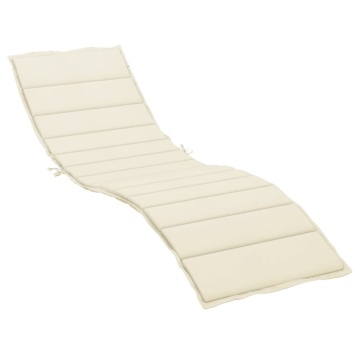 Pernă de șezlong, crem, 200x60x3 cm, textil oxford - Img 1