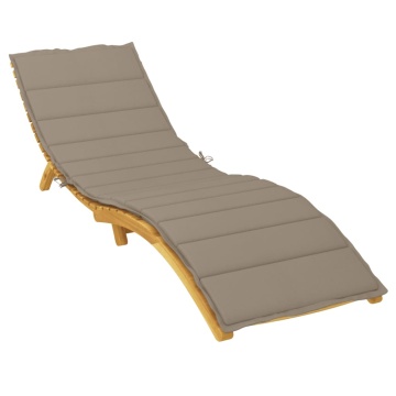 Pernă de șezlong, gri taupe, 200x60x3 cm, textil oxford - Img 3