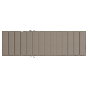 Pernă de șezlong, gri taupe, 200x60x3 cm, textil oxford - Img 8