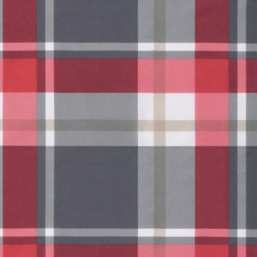 Pernă de șezlong, roșu carouri, 200x70x3 cm, textil oxford - Img 7