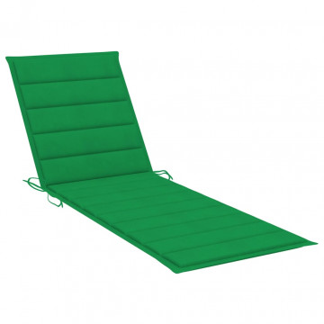 Pernă de șezlong, verde, 200x50x3 cm, material textil - Img 1