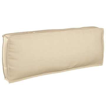 Pernă palet pentru spate Bej 120x40x12 cm Fabric Oxford - Img 2