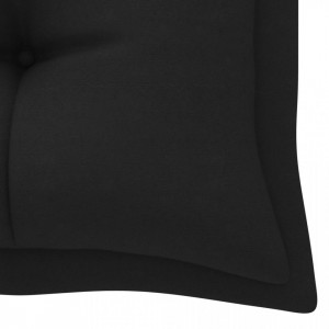 Pernă pentru bancă de grădină, negru, 180x50x7 cm, textil - Img 4