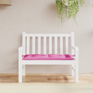 Pernă pentru bancă de grădină, roz, 110x50x7 cm, textil - Img 1