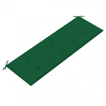 Pernă pentru bancă de grădină, verde, 150x50x3 cm - Img 2
