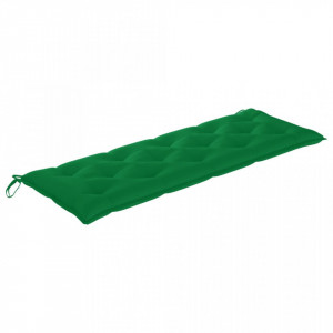 Pernă pentru bancă de grădină, verde, 150x50x7 cm, textil - Img 2