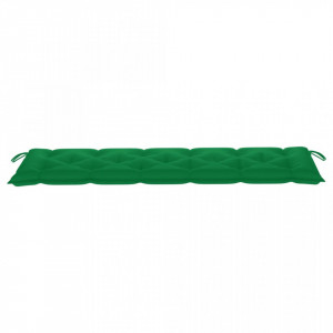 Pernă pentru bancă de grădină, verde, 180x50x7 cm, textil - Img 3