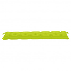 Pernă pentru bancă de grădină, verde crud, 180x50x7 cm, textil - Img 3