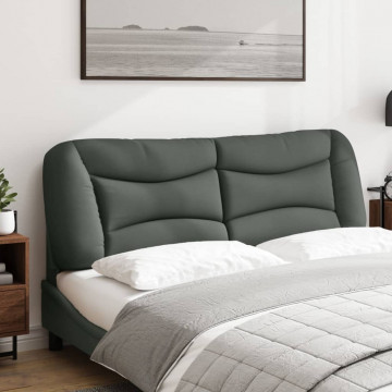 Pernă pentru tăblie de pat, gri închis, 140 cm, material textil - Img 3