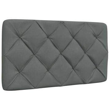 Pernă pentru tăblie de pat, gri închis, 90 cm, material textil - Img 1