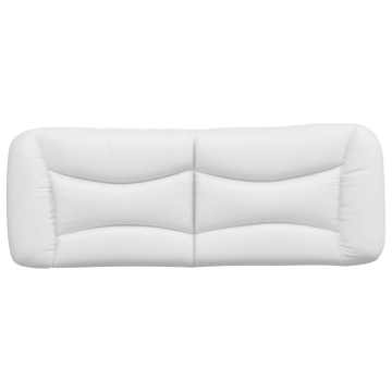 Pernă pentru tăblie pat, alb, 140 cm, piele artificială - Img 8