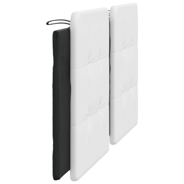 Pernă pentru tăblie pat, alb și negru, 180cm, piele artificială - Img 8