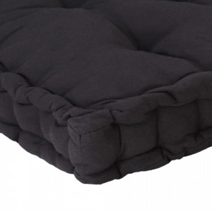 Pernă podea canapea din paleți, negru, 120 x 80 x 10 cm bumbac - Img 8