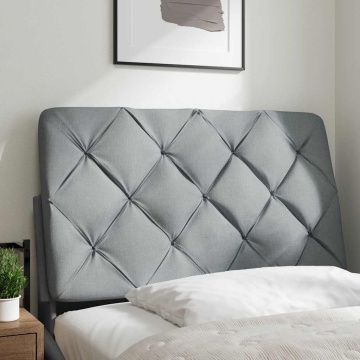 Pernă tăblie de pat, gri deschis, 90 cm, material textil - Img 2