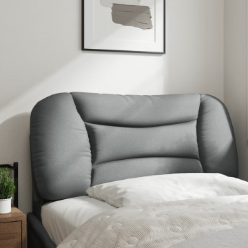 Pernă tăblie de pat, gri deschis, 90 cm, material textil - Img 3