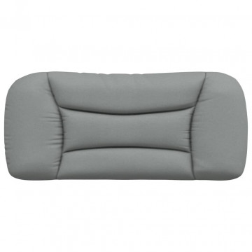 Pernă tăblie de pat, gri deschis, 90 cm, material textil - Img 8
