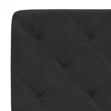 Pernă tăblie de pat, negru, 120 cm, catifea - Img 7