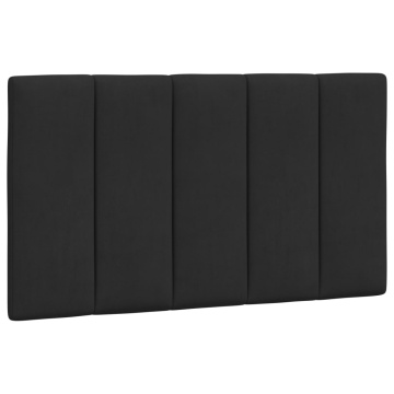 Pernă tăblie de pat, negru, 90 cm, catifea - Img 2