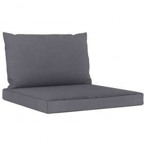 Perne canapea din paleți, 2 buc., antracit, material textil - Img 2