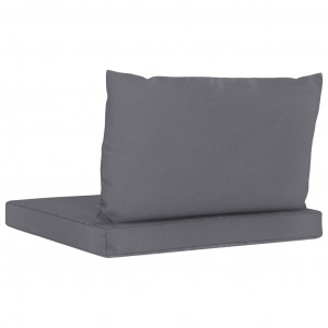 Perne canapea din paleți, 2 buc., antracit, material textil - Img 6
