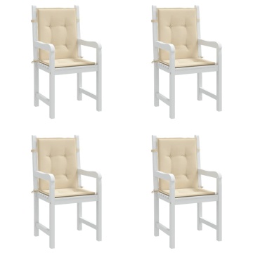 Perne cu spătar mic, 4 buc. bej 100x50x3 cm textil oxford - Img 4