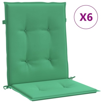 Perne cu spătar mic, 6 buc., verde, 100x50x3 cm, textil oxford - Img 2