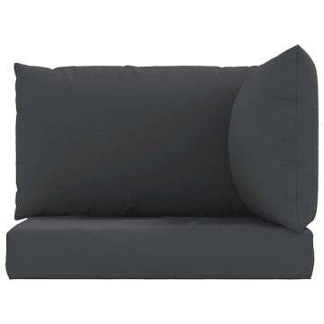 Perne de canapea din paleți, 3 buc., negru, material textil - Img 4