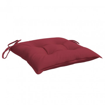 Perne de scaun, 4 buc., vin roșu, 50x50x7 cm, textil oxford - Img 3