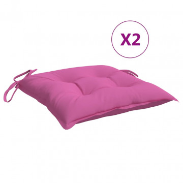 Perne de scaun, 6 buc., roz, 50x50x7 cm, textil oxford - Img 2