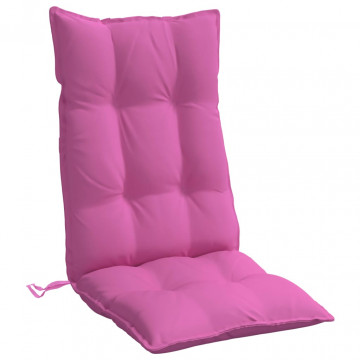 Perne de scaun cu spătar înalt, 4 buc, roz, țesătură Oxford - Img 4