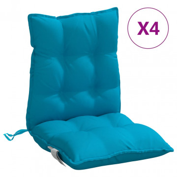 Perne de scaun cu spătar mic, 4 buc, bleu, țesătură Oxford - Img 2