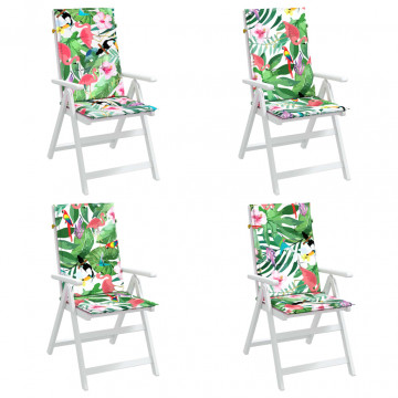 Perne de scaun spătar înalt, 4 buc., multicolor, textil - Img 3
