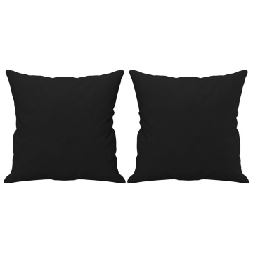 Perne decorative, 2 buc., negru, 40x40 cm, microfibră - Img 2