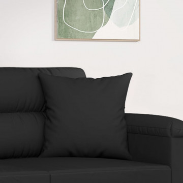 Perne decorative, 2 buc., negru, 40x40 cm, microfibră - Img 7
