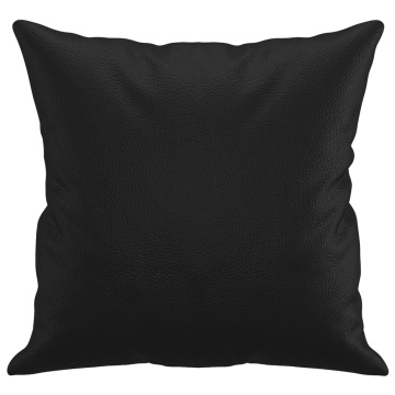 Perne decorative, 2 buc., negru, 40x40 cm, piele ecologică - Img 4