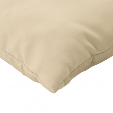 Perne pentru canapea din paleți, 2 buc., bej, material textil - Img 6