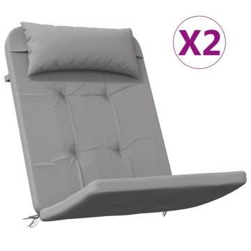 Perne pentru scaun Adirondack, 2 buc, gri, textil oxford - Img 2